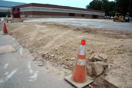 Construction began at the beginning of the fall semester on an addition to the Coburn dining room in the SUB building. - Photo by Matt Elia