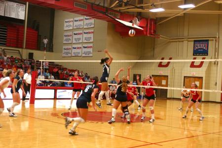 The Lady Bulldogs play a match at Fred Delay Gymnasium against the Lambuth Eagles. - Photo by Stephanie Schroeder