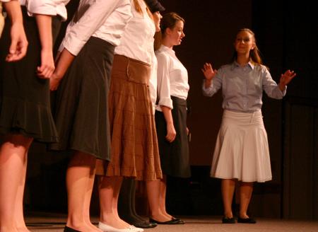 Chi Omega performs songs from <em>The Sound of Music</em> for All-Sing during Family Weekend. - Photo by Stephanie Schroeder