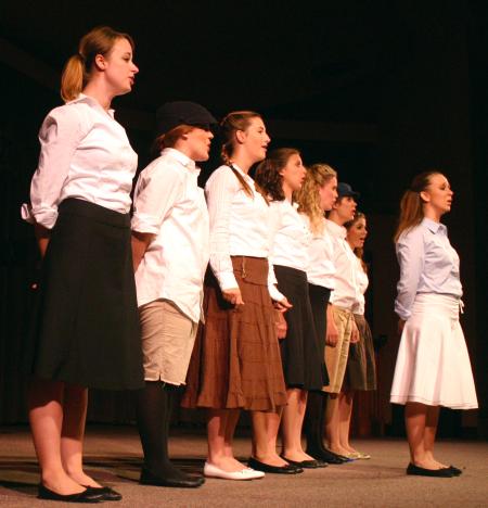 Chi Omega performs songs from <em>The Sound of Music</em> for All-Sing during Family Weekend. - Photo by Stephanie Schroeder