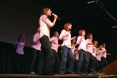 Zeta Tau Alpha perform various songs for All-Sing during Family Weekend. - Photo by Stephanie Schroeder