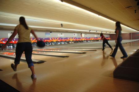 Brothers and Sisters had a special night at the Family Fun Center Bowling Alley during Family Weekend.  - Photo by Neisha Fuson