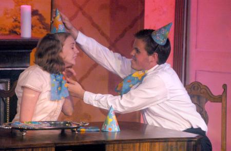 Katie Krebs and Dustin Perry perform in <em>The Dining Room</em>.  - Photo by Matthew Diggs