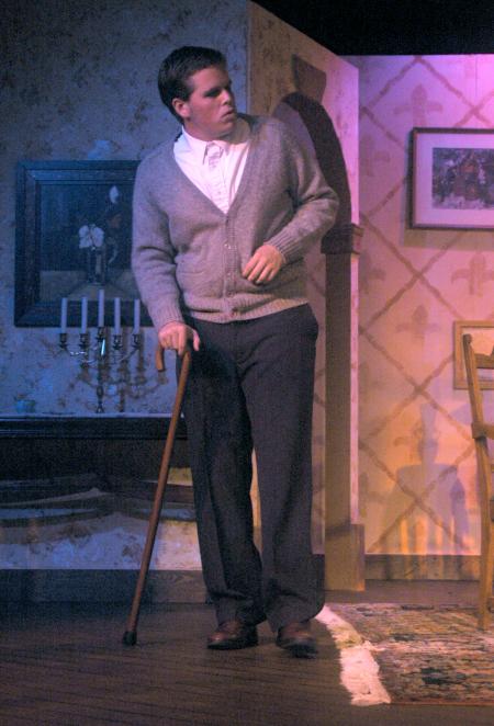 Dustin Perry performs in <em>The Dining Room</em>.  - Photo by Matthew Diggs