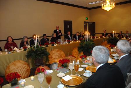 Scholarship Banquet sponsors enjoyed a special meal with Leon Panetta and Andrew Card at the Scholarship Banquet. - Photo by Morris Abernathy