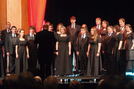 Proclamation under the direction of Richard Joiner perform during the Scholarship Banquet. - Photo by Morris Abernathy