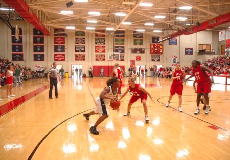 Union plays defense in their Homecoming win over Harris-Stowe State College (Mo.). - Photo by Neisha Fuson