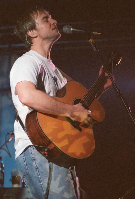 On Feb. 12, Bebo Norman performed at a SAC and National Alumni Association sponsored coffeehouse with special guest Jeremy Camp. Norman is nominated for a Dove award for male vocalist of the year and his song “Great Light of World” is nominated for song of the year. - Photo by Lindsay Stavish