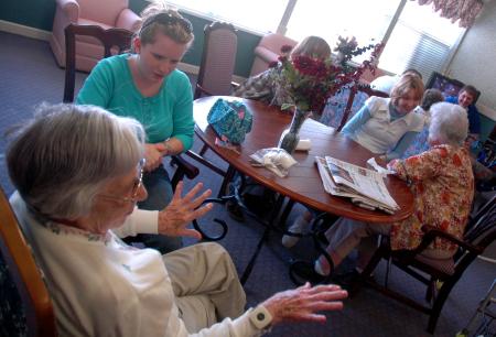 Union students went to visit residents at Cheyenne Trace this year on Day of Remembrance.  - Photo by Neisha Fuson