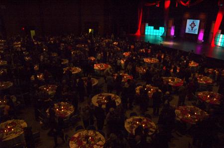 Attendees mingle as they leave the 2007 Scholarship Banquet. - Photo by Matt Elia
