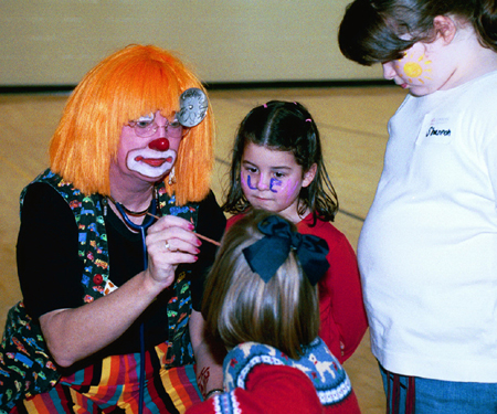 Face painting was all the rage at Family Friendly Activities & Bulldog Camp sponsored by STEA at Homecoming 2003. - Photo by Kristen Hiller