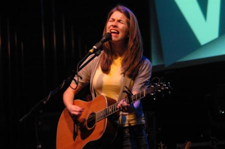 Bethany Dillon sings during the benefit concert for Union University.  - Photo by Neisha Fuson