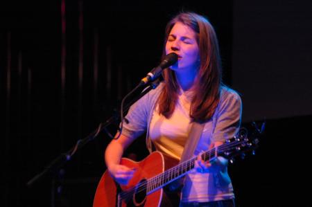 Bethany Dillon sings in the Vision of You Tour, a benefit concert put on for Union University.  - Photo by Neisha Fuson