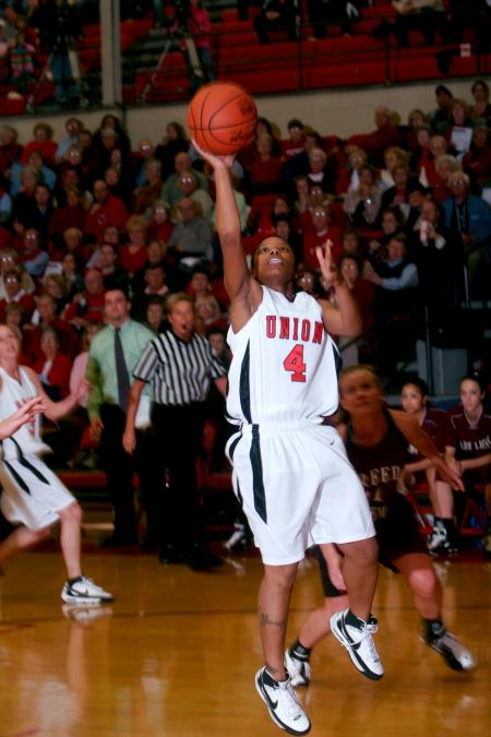 Jessica Graves goes for a lay up against Freed Hardeman University. - Photo by Kyle Kurlick