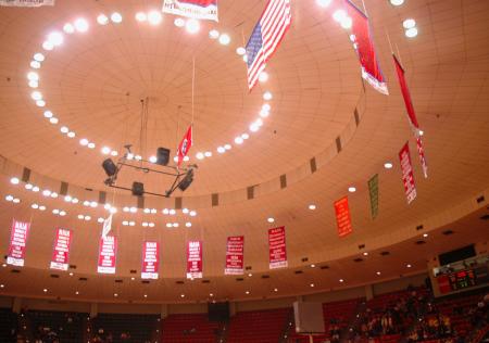 Oman Arena held the NAIA games this year, in which collegiate basketball teams came from around the country.  - Photo by Neisha Fuson