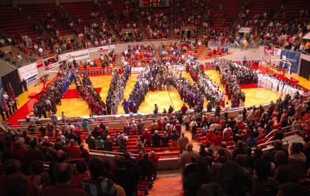 All the teams form the letter NAIA for this year's tournament held in Oman Arena.  - Photo by Neisha Fuson