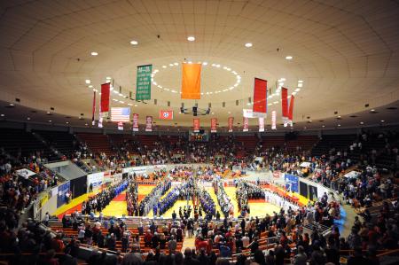 All the teams form the letter NAIA for this year's tournament held in Oman Arena. - Photo by Morris Abernathy