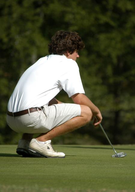 Jake Carroll eyes his next shot. - Photo by Steven Aldridge
