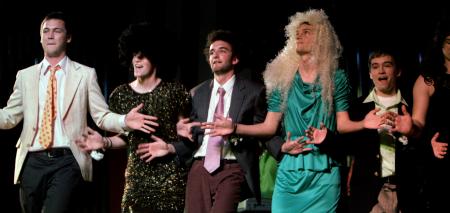 Members of Lamba Chi Alpha perform in their segment of the 2008 Variety Show. - Photo by Kyle Kurlick