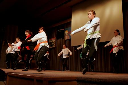 Members of Zeta Tau Alpha perform their Peter Pan theme segment of the 2008 Variety Show. - Photo by Kyle Kurlick