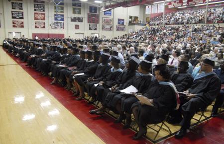 Union University's summer graduation ceremony was held in the Fred DeLay Gymnasium on August 2, 2008. - Photo by Justin Veneman
