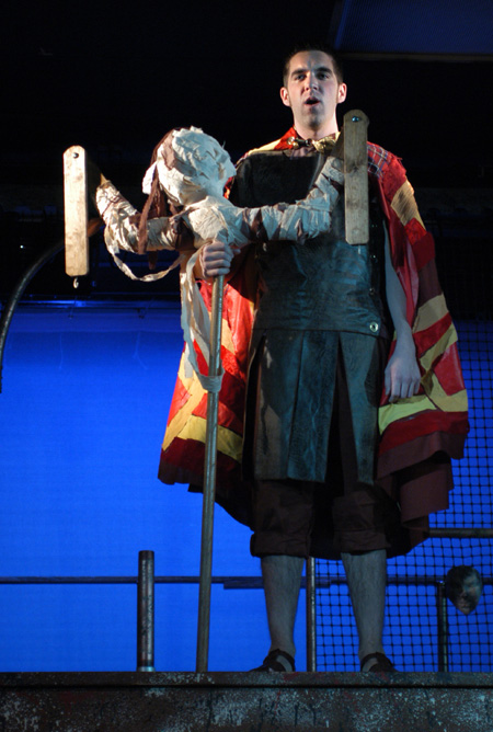 Brennan Uthe as Servillius in <i>Philemon</i>. - Photo by Jim Veneman