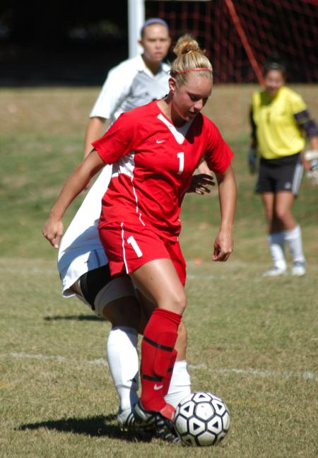 Caitlin Zimmerman works to possess the ball. - Photo by Steven Aldridge