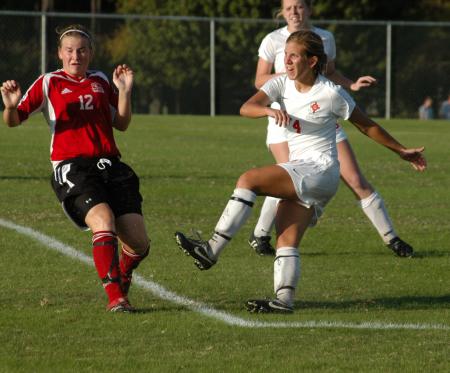 Emily Rawls clears the ball from the box before a Martin Methodist player can attack. - Photo by Steven Aldridge