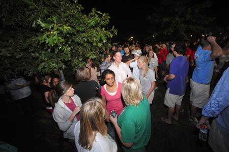 Students gathered on the Great Lawn for the annual Howdy Party. - Photo by Morris Abernathy