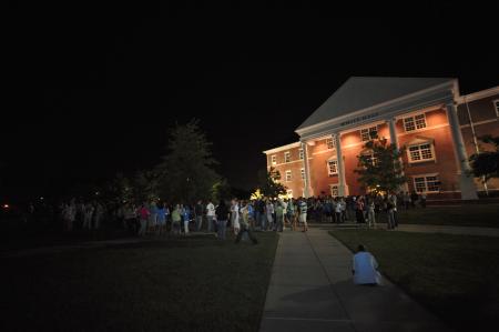 Students gathered on the Great Lawn for the annual Howdy Party. - Photo by Morris Abernathy