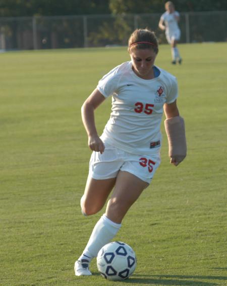Katie Sale advances the ball towards down the field. - Photo by Tommy Sadler