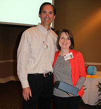 APPE Preceptor recipient, Jamie Hopkins with Mark Stephens