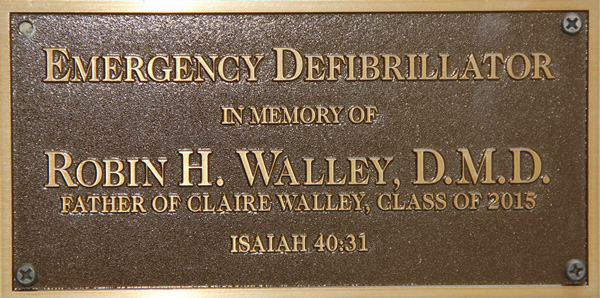 AED Plaque