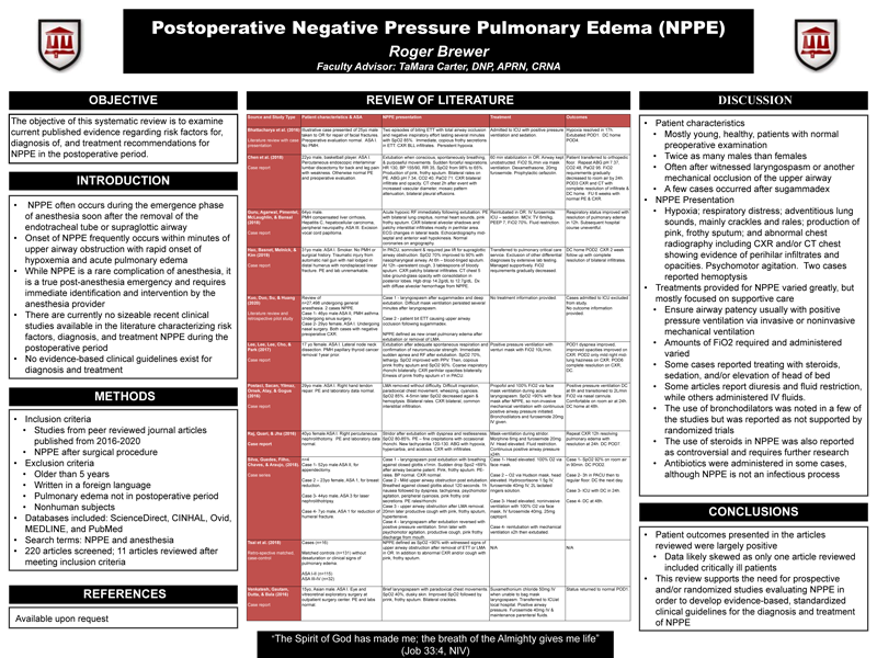Negative Pressure Pulmonary Edema in the Postoperative Period