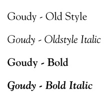 print typography - Goudy
