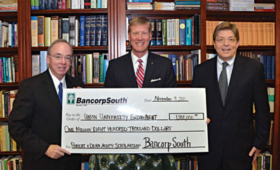 David S. Dockery receives a donation from the estate of Robert and Dera Ashby