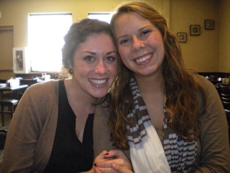 Olivia Greenlee (right), with fellow student Hannah Strickland