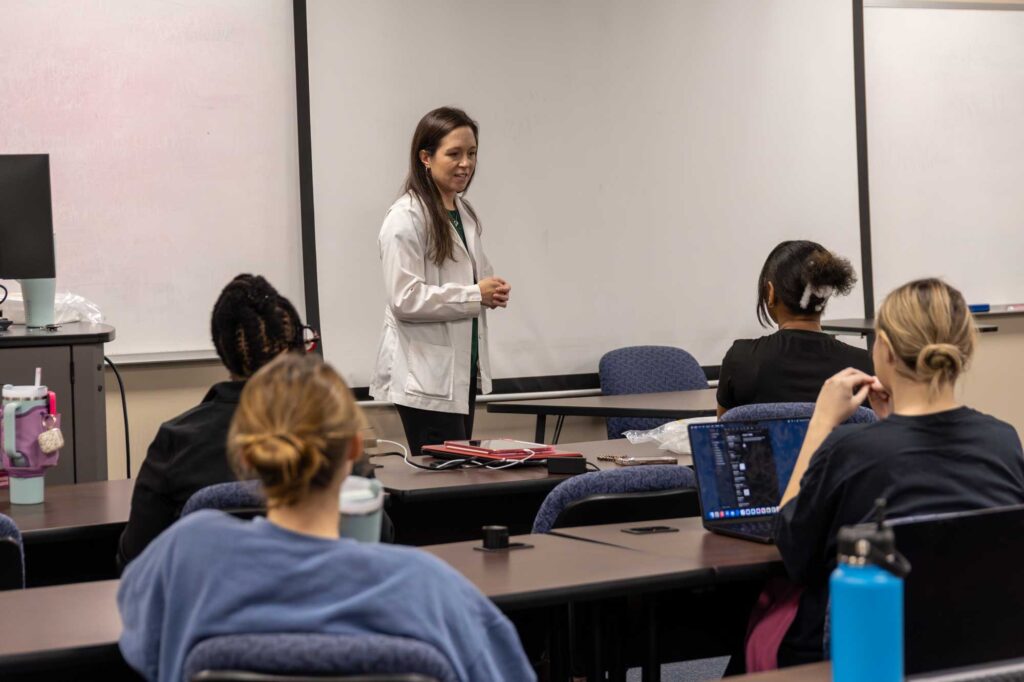 Kayla Lambert leading a course in Memphis