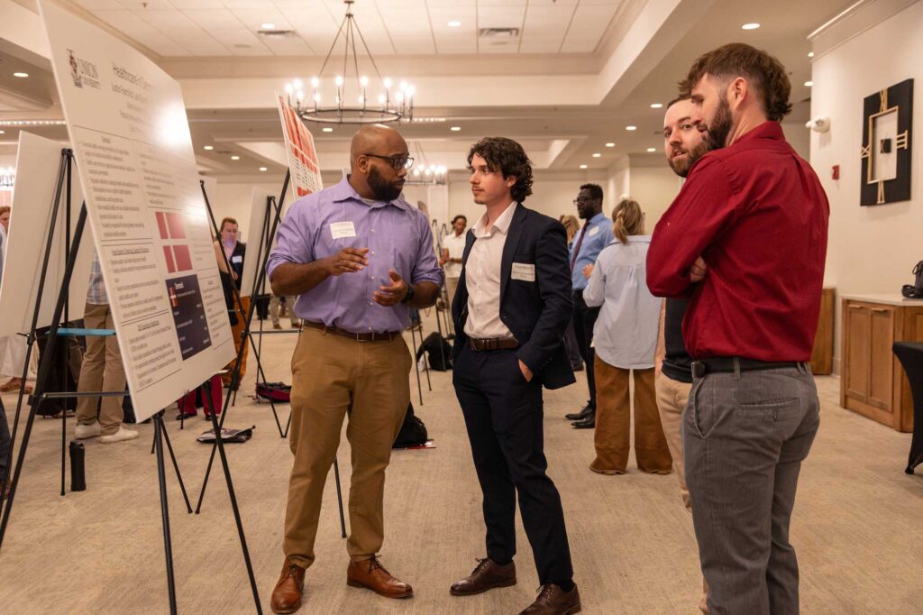 Nursing students presenting research at the Union University Scholarship Symposium