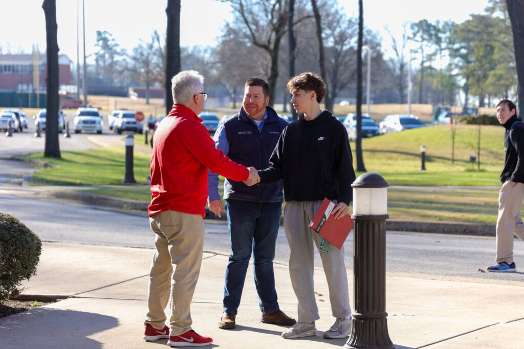 Parent and students are welcomed to a campus visit.